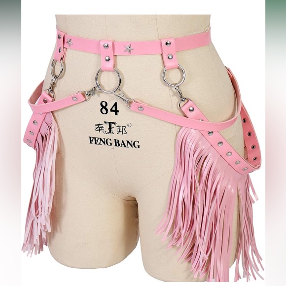 Pink fringe belt harness - Picture 6 of 6